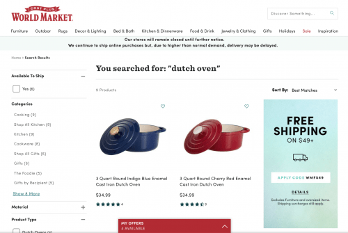 世界市场的页面