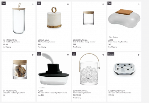 食品容器Perigold的页面。