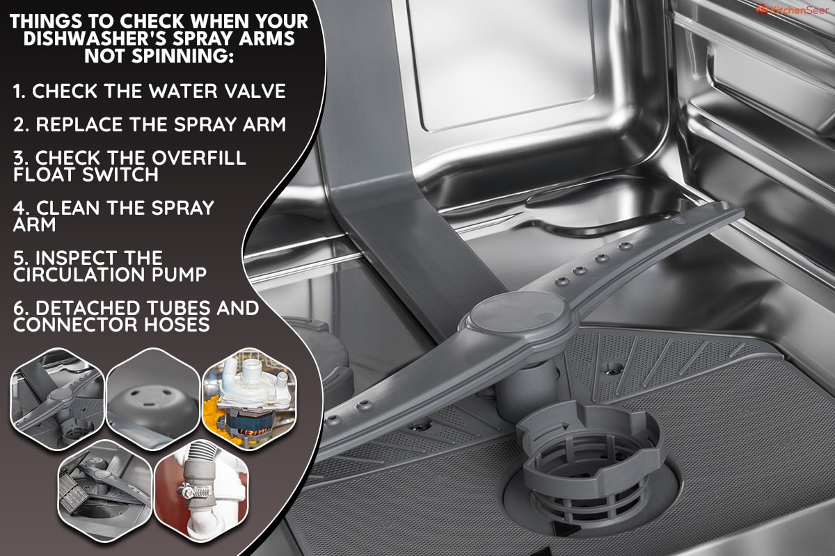 当你的洗碗机的喷水臂没有旋转时要检查的事情