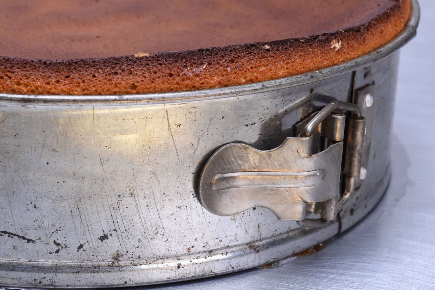 新烤蛋糕的近距离照片