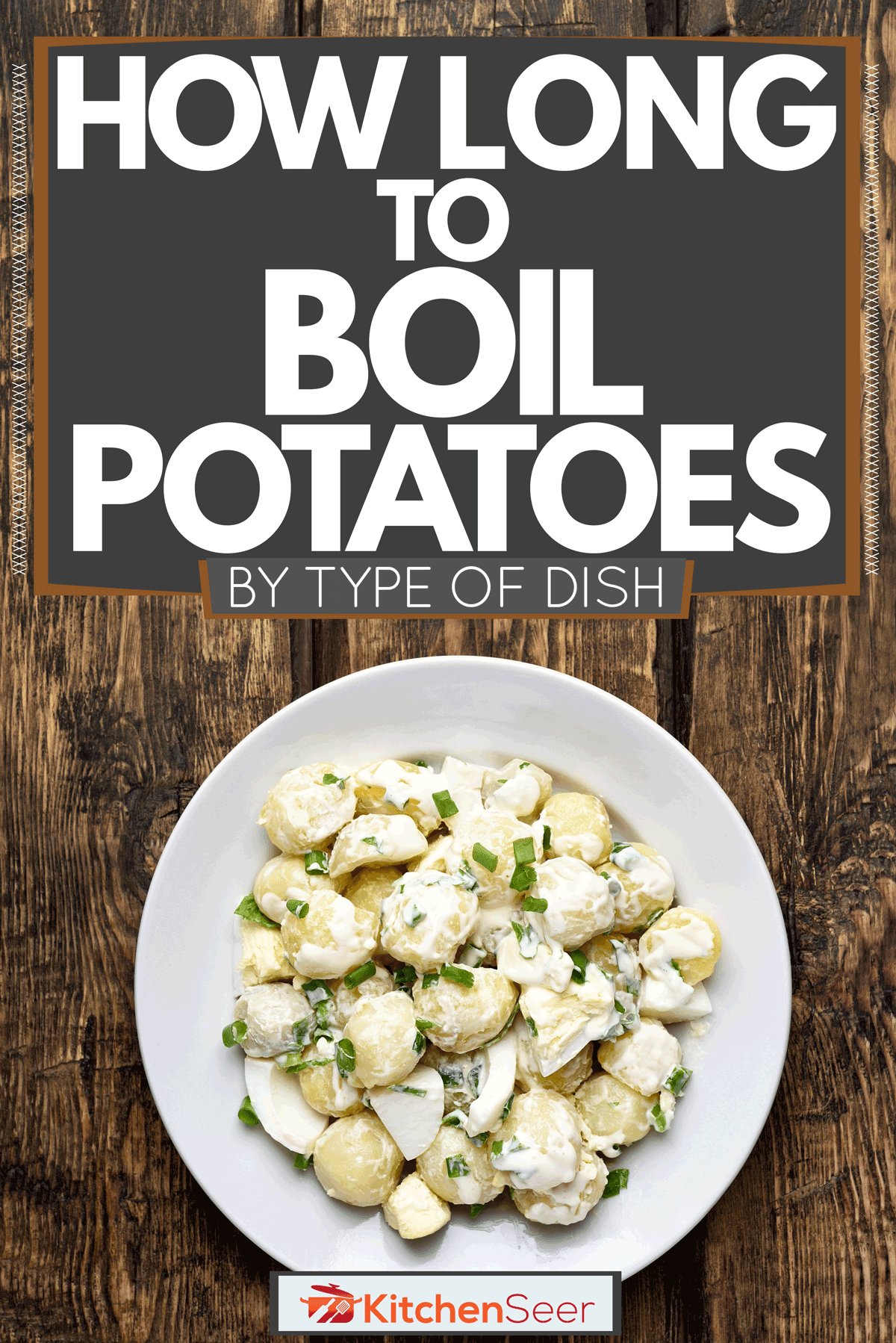 均匀地切沙拉与蛋黄酱和点缀着绿色的洋葱,土豆煮土豆多久(类型的菜)