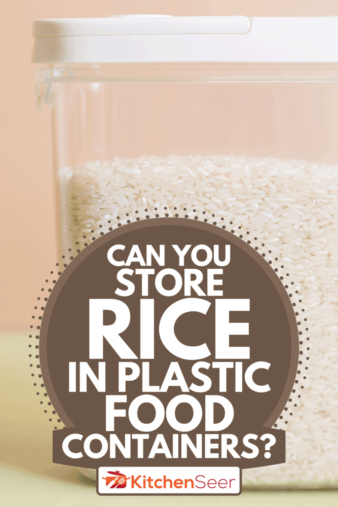 一个塑料透明的容器里面有米饭,大米可以储存在塑料食品容器?