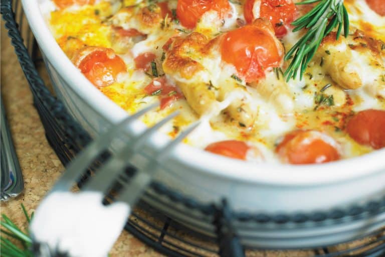 Baked white asparagus in a baking dish. 10 Best Baking Dishes For Convection Ovens