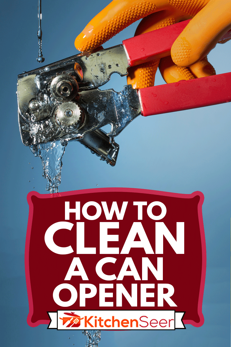 清洗开罐器。动作在这张高速照片中停止，如何清洁开罐器