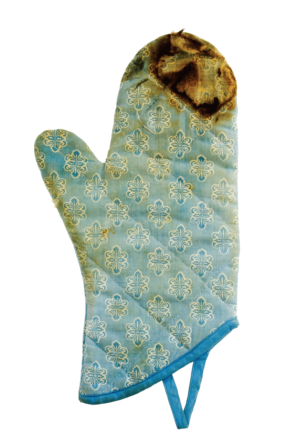 烧烤箱手套孤立在白色的。