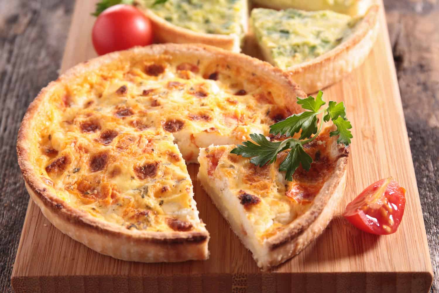 韭菜乳蛋饼和洛林乳蛋饼