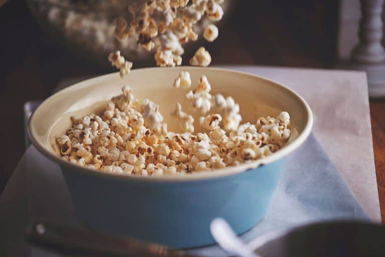 Freshly cooked popcorn transferred in a small pot, Can You Pop Popcorn Without Oil?