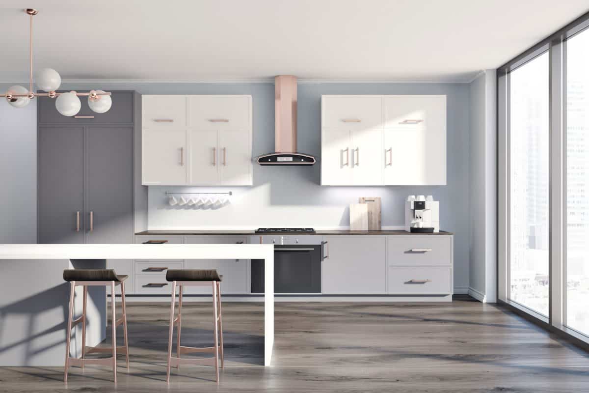 灰色的厨房雷电竞官网网址内,表