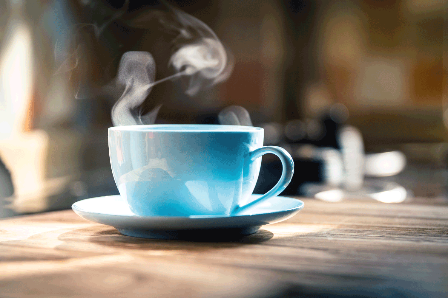 热咖啡和蒸汽表