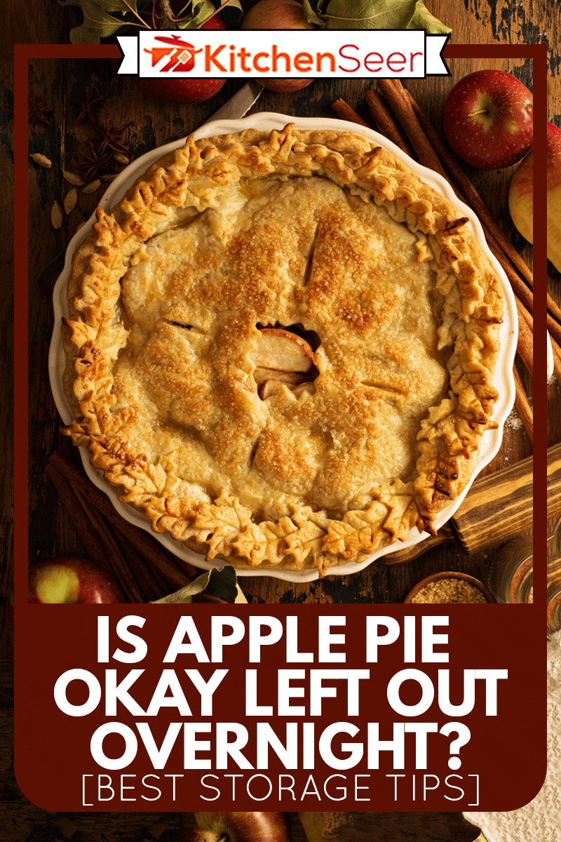 苹果派装饰着秋天树叶开销,秋天烘焙概念,是苹果派好了一夜?(最佳存储技巧)