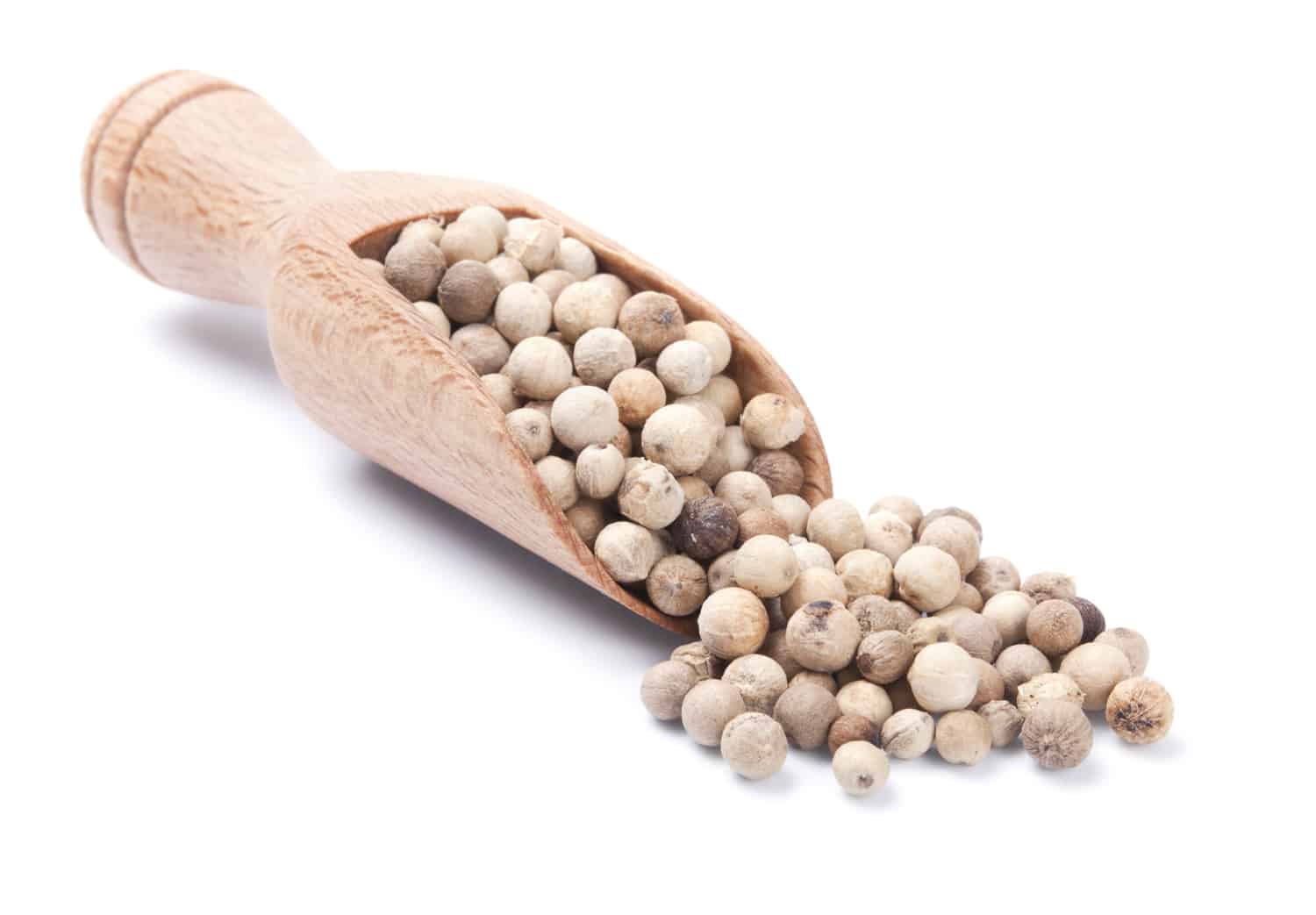 木铲和白胡椒分散”width=