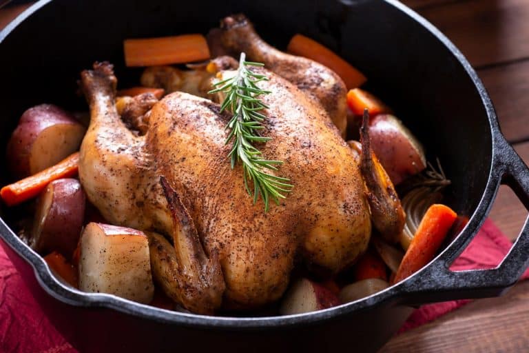 Roast chicken in a cast iron Dutch oven, How To Cook Chicken In A Dutch Oven