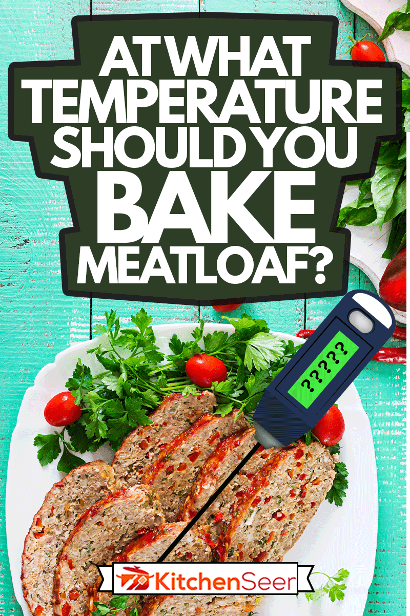 自制的牛肉肉饼加蕃茄酱和辣椒。肉块白色板与数字食物温度计,你应该烤烘肉卷在什么温度?