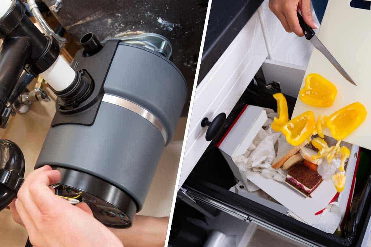 拼贴的垃圾处理和垃圾压缩机