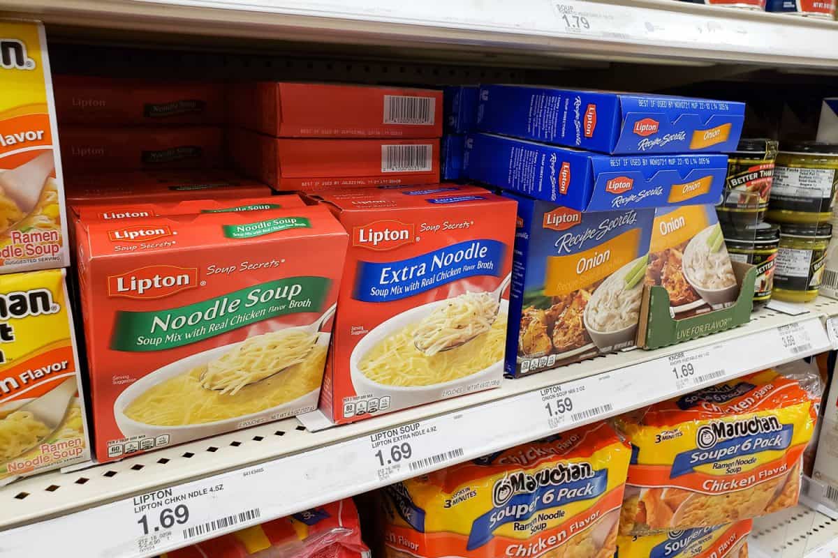 立顿洋葱混合自制的汤的菜