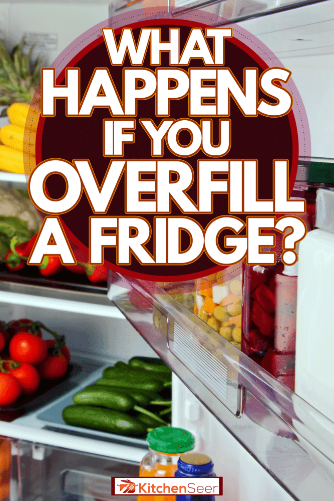 不同种类的水果和蔬菜在冰箱里,妥善安排,如果你满溢冰箱吗?