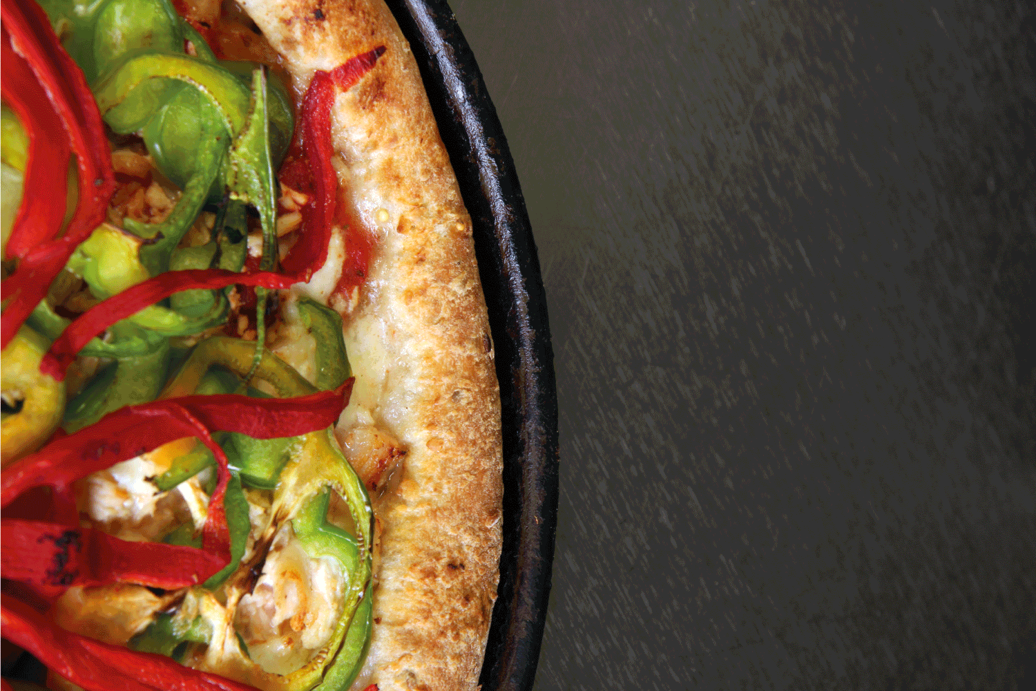 close up photo of brick oven pizza