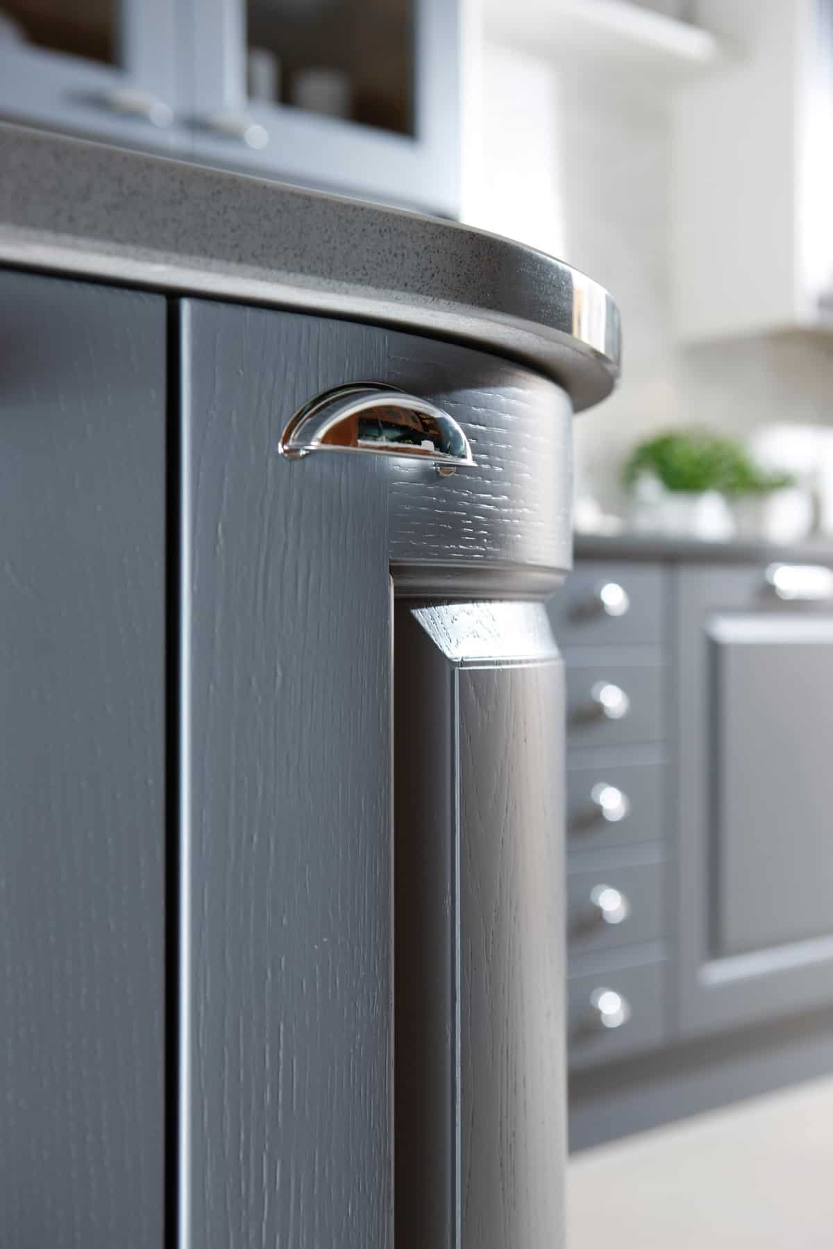 灰色的厨房橱柜特写雷电竞官网网址