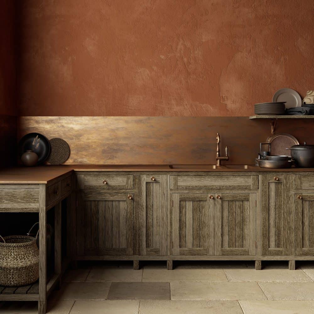 木制橱柜厨房里一个古老的乡村雷电竞官网网址