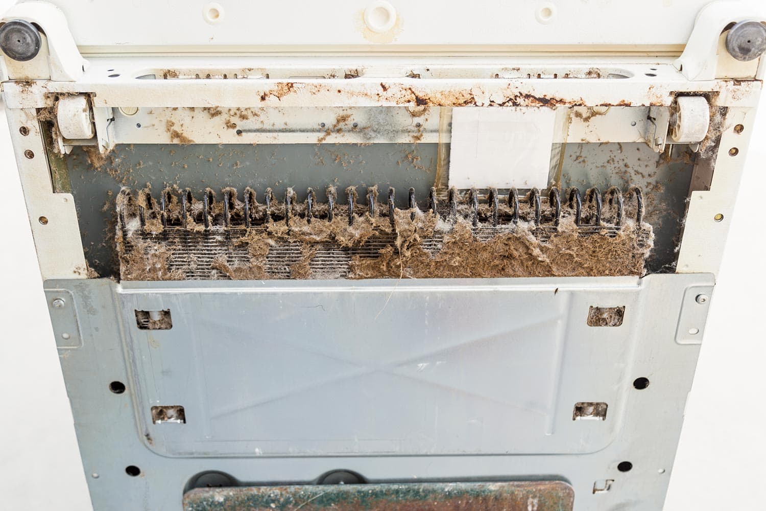 多年的accumiliated污秽旧冰箱