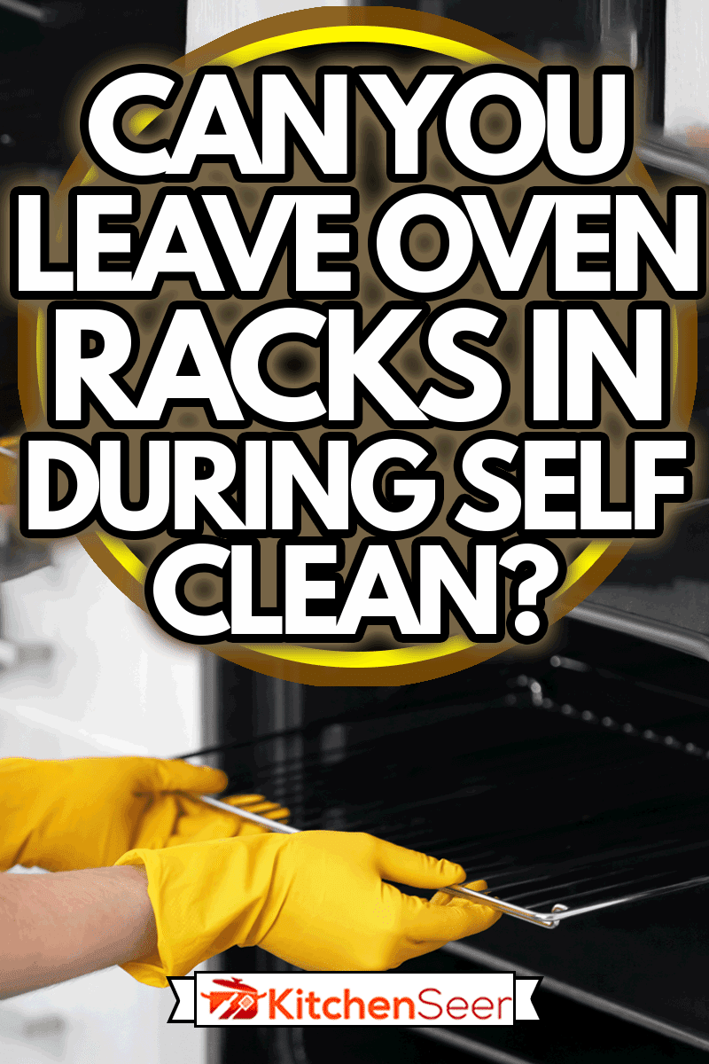 男人清洁烤箱在厨房,特写镜头,你能留下炉架雷电竞官网网址在自我清洁吗?