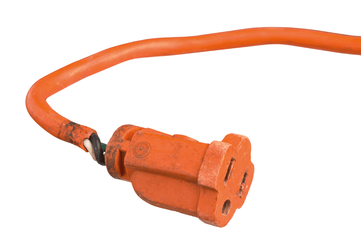 损坏的电动电源线