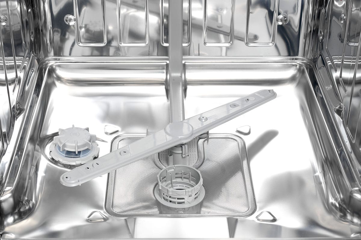 洗碗机内部显示过滤器和喷淋臂