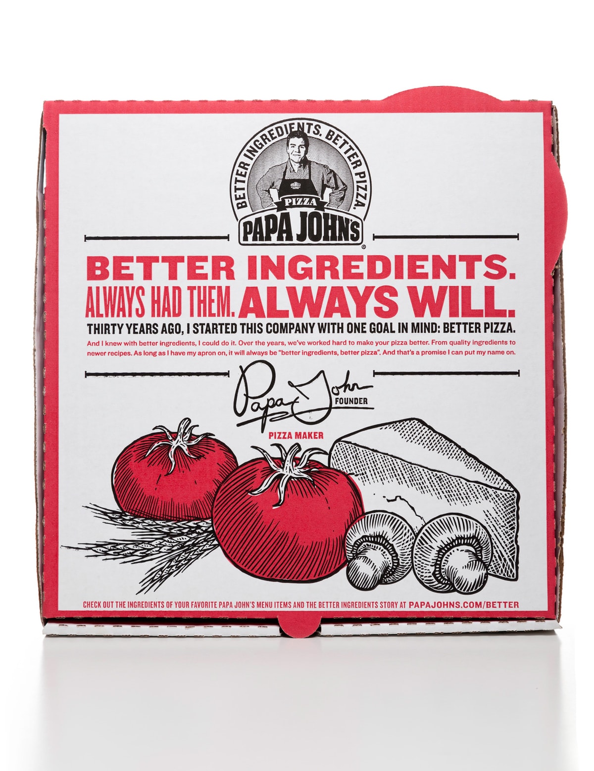 爸爸约翰的披萨盒子。