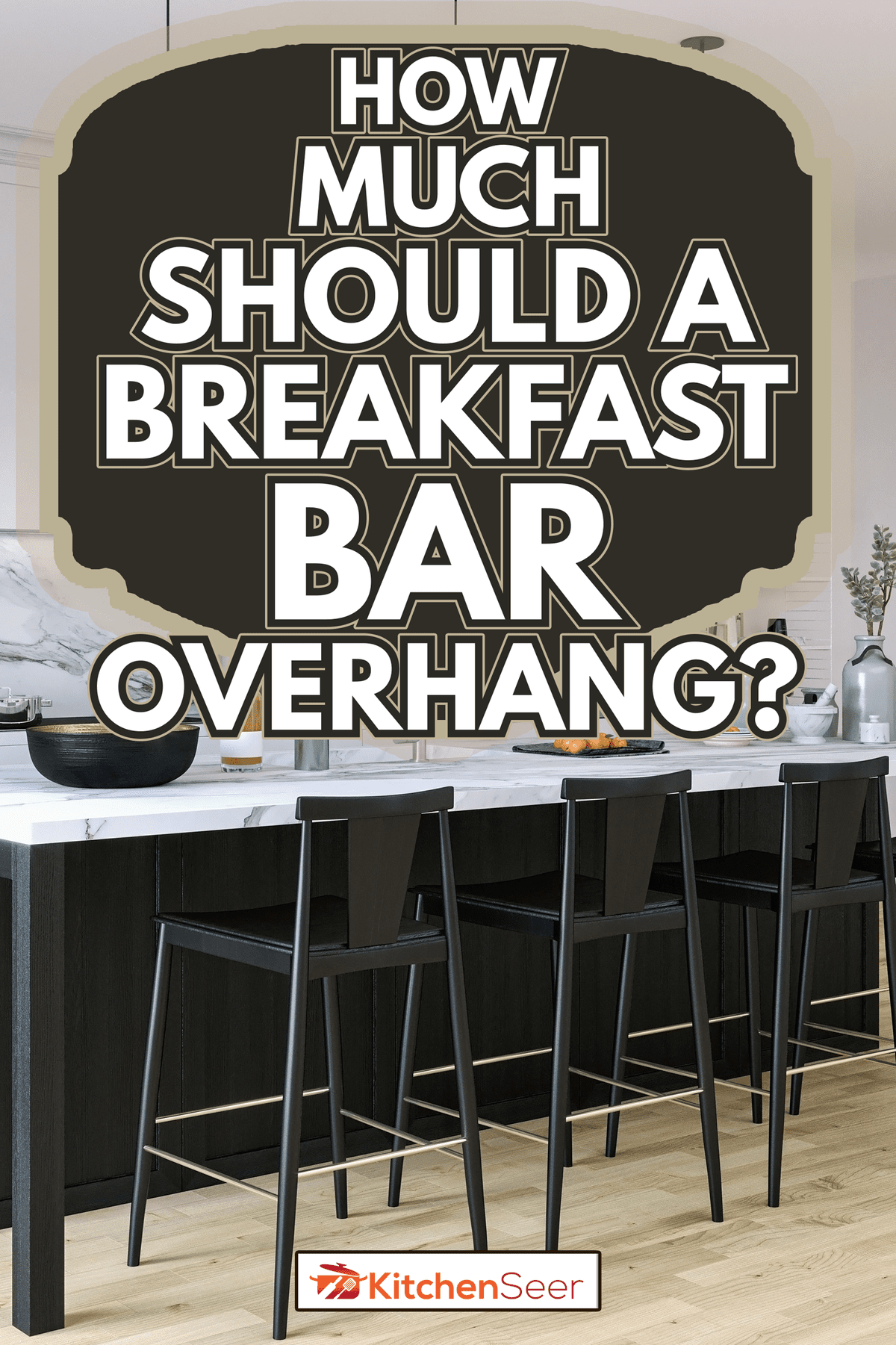 现代黑白厨房的图片。雷电竞官网网址渲染图像-多少应该一个早餐棒突出