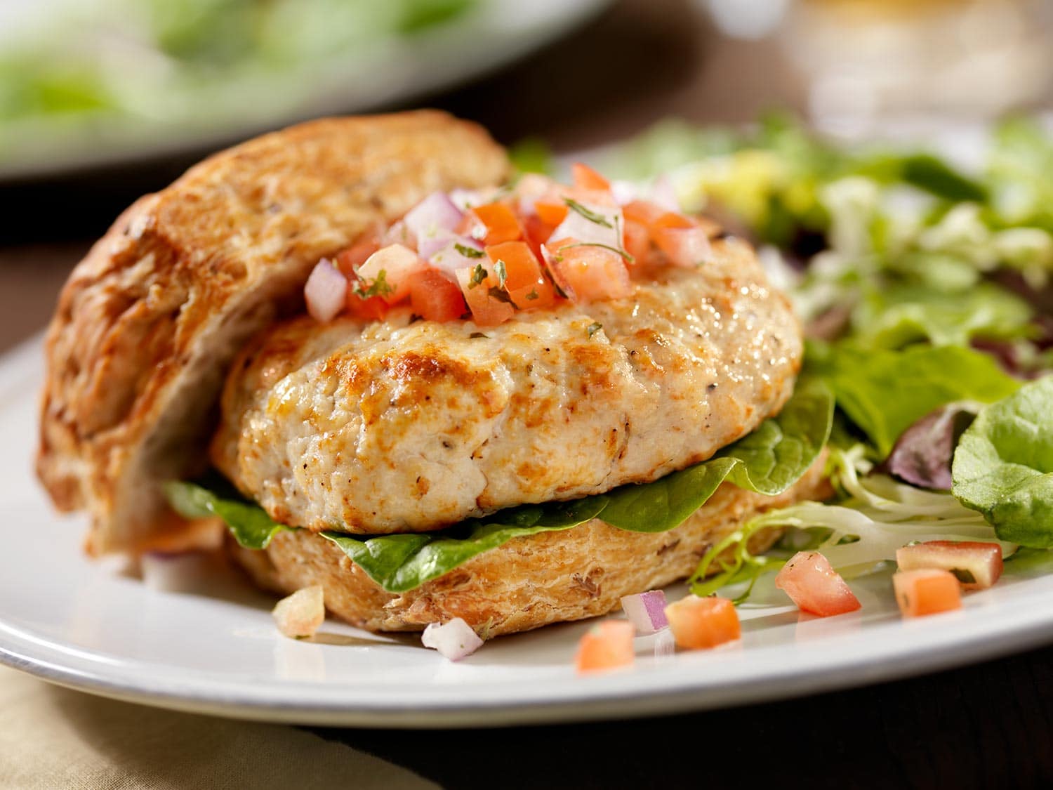 土耳其汉堡菠菜和萨尔萨舞