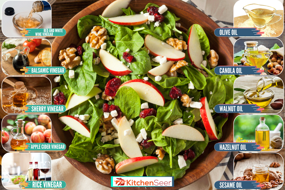 美味的沙拉由布鲁塞尔豆芽,芝麻和切苹果,用什么油和醋沙拉酱吗?