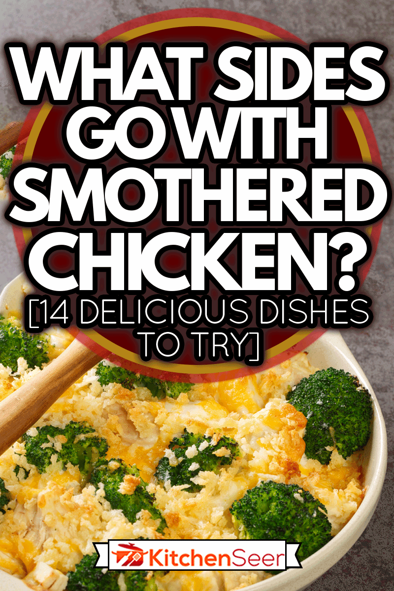 西兰花鸡咖啡馆是一个奶油的腿顶部有脆奶油面包屑关闭旧桌子上的菜,边和窒息鸡去什么?(14美味菜肴尝试)