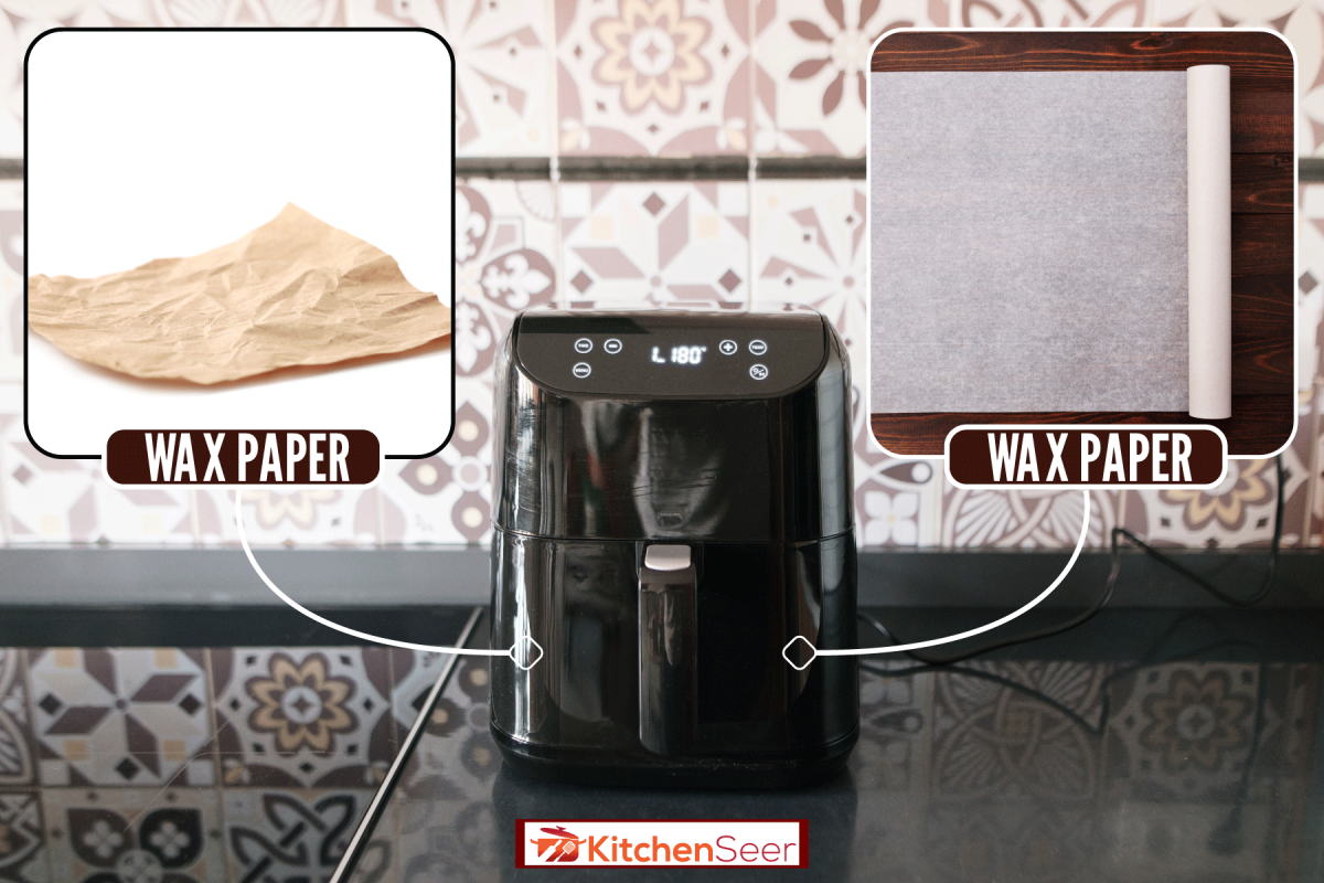 黑色小空气炸锅设置为180度,你能把蜡/羊皮纸的空气炸锅?(你应该?)