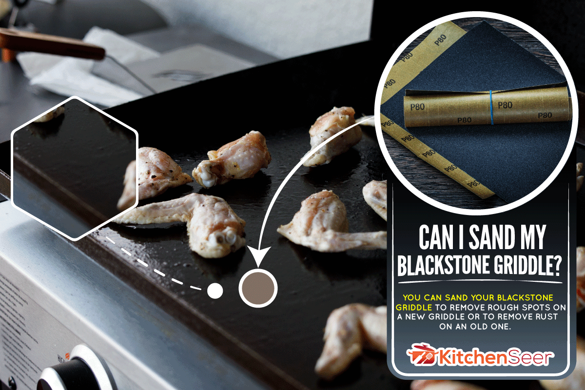 烤盘上的夏日鸡翅，我可以打磨我的黑石煎锅吗?