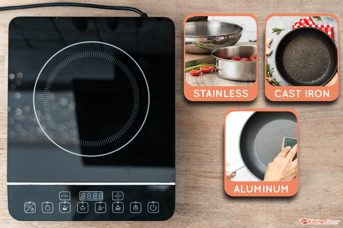 现代厨房电器在雷电竞官网网址木桌上,我可以用感应炉上不粘平底锅吗?(是的!如何与技巧)