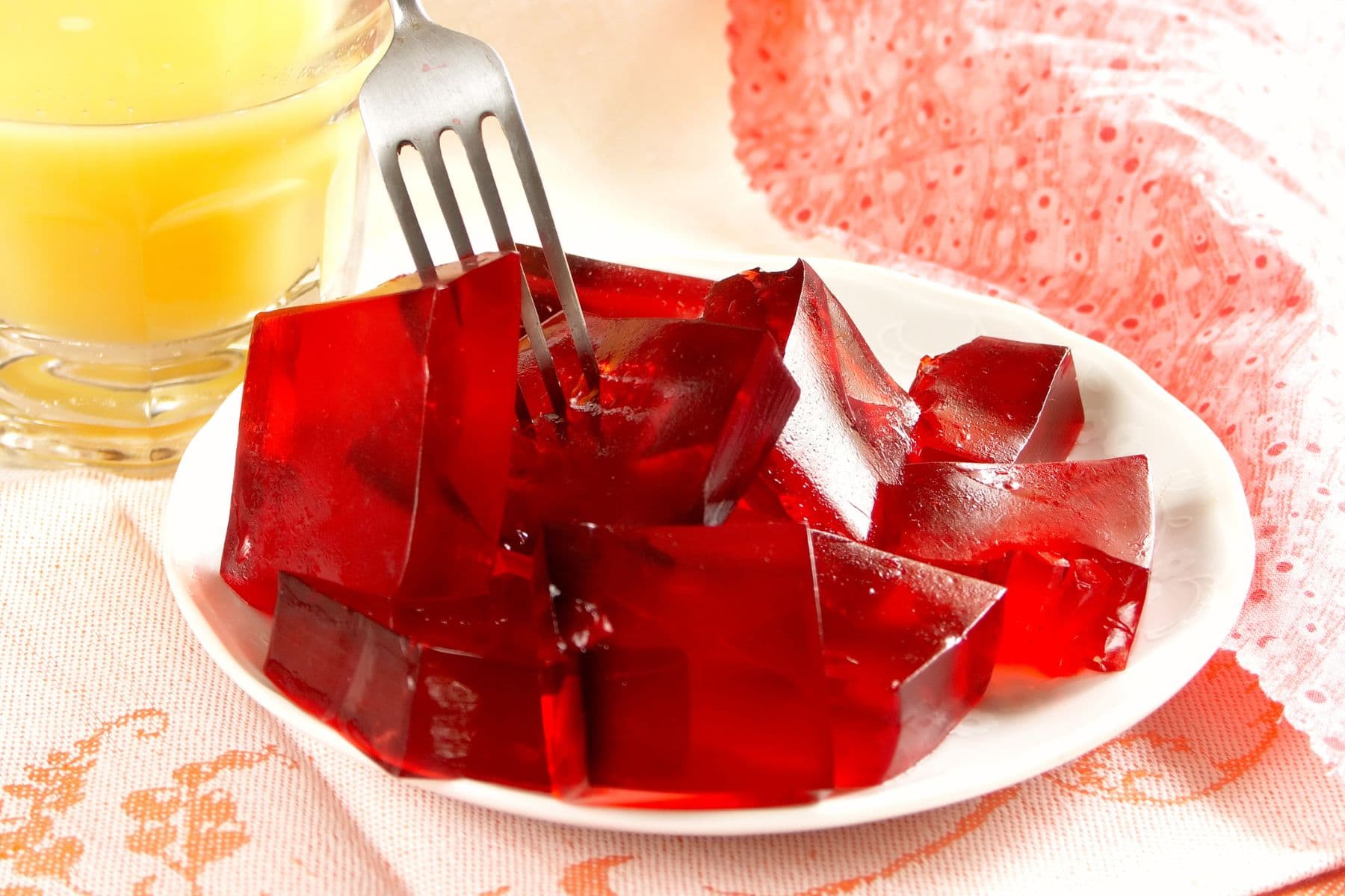 strawberry jelly with orange juice