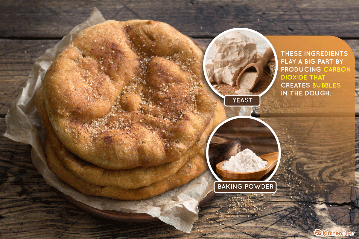 木桌上的炸面包，如何让炸面包蓬松