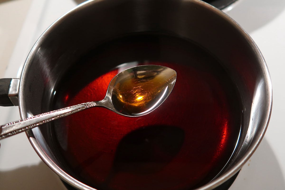 dark syrup cooks metal pot homemade