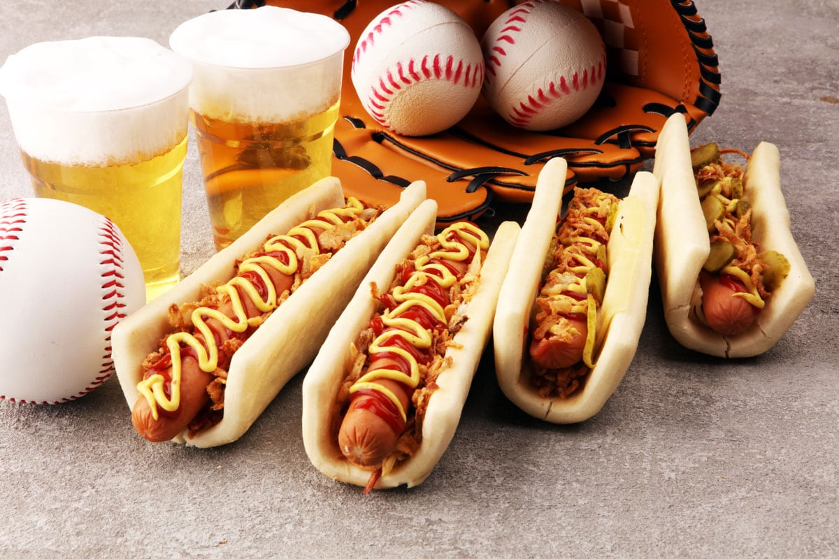 烤热狗，芥末酱