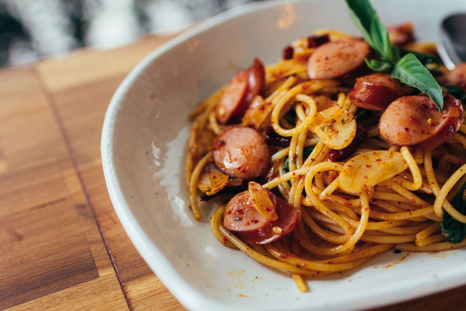 spaghetti spicy sausage