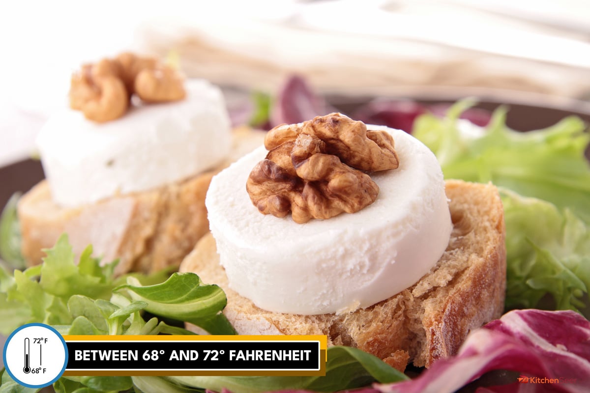 面包用山羊奶酪和核桃,你在室温下为山羊奶酪吗?