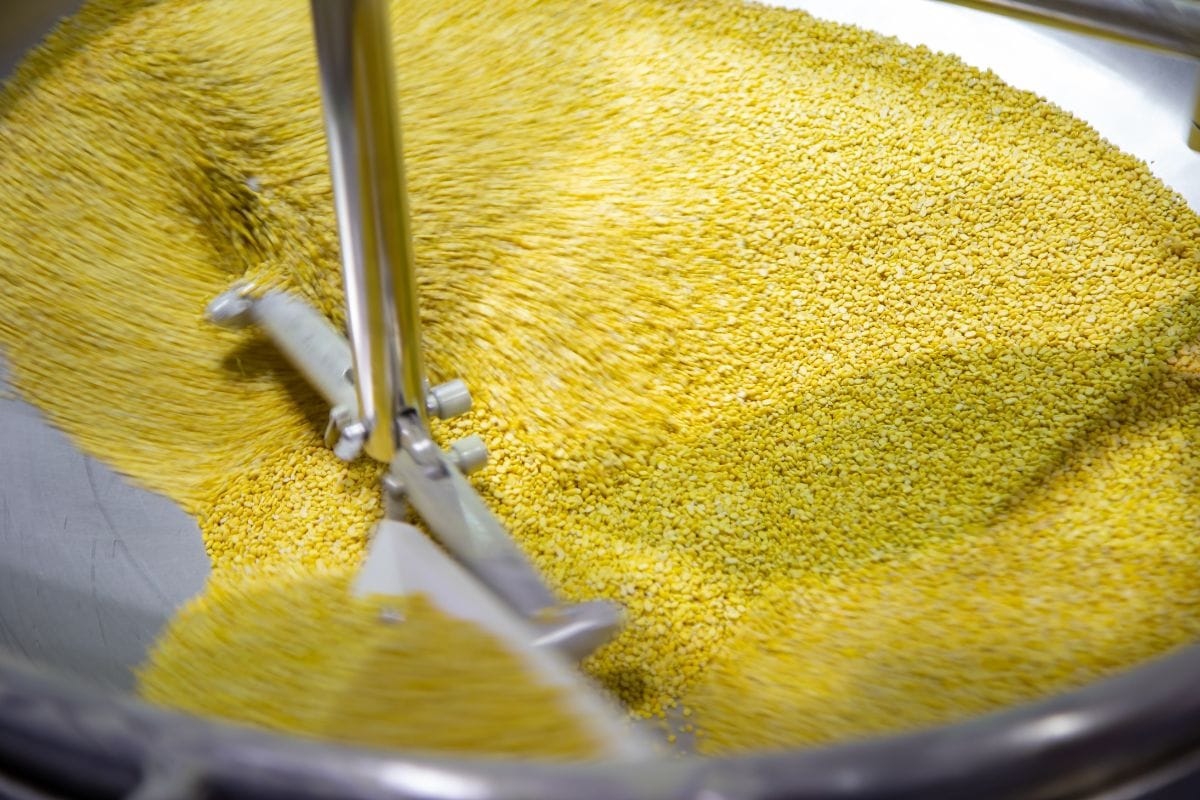 搅拌机混合机木桶食品成分。