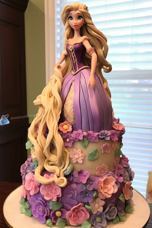 长发公主主题蛋糕